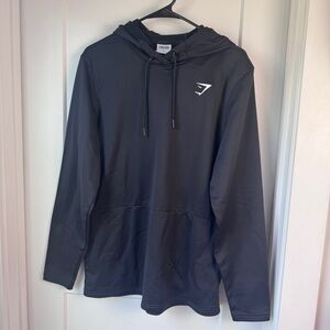 Gymshark Black Pullover Hoodie Men’s Medium M Athletic Gym Logo Polyester